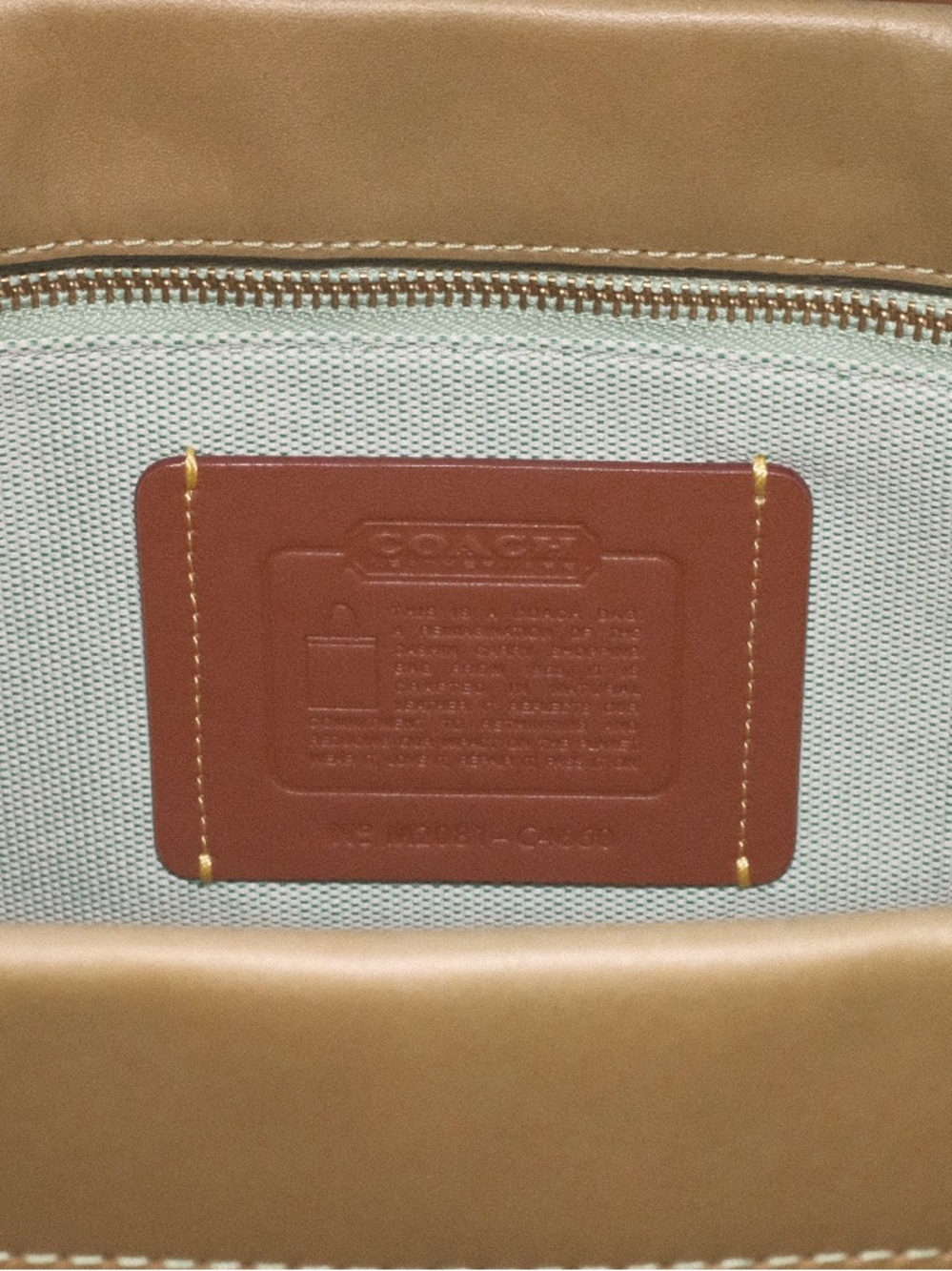 Coach Cashin vegetable dyed sage green Leather Tote. Limited edition - Picture 7 of 8